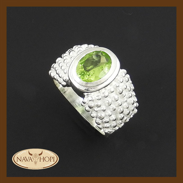 Silberring Peridot