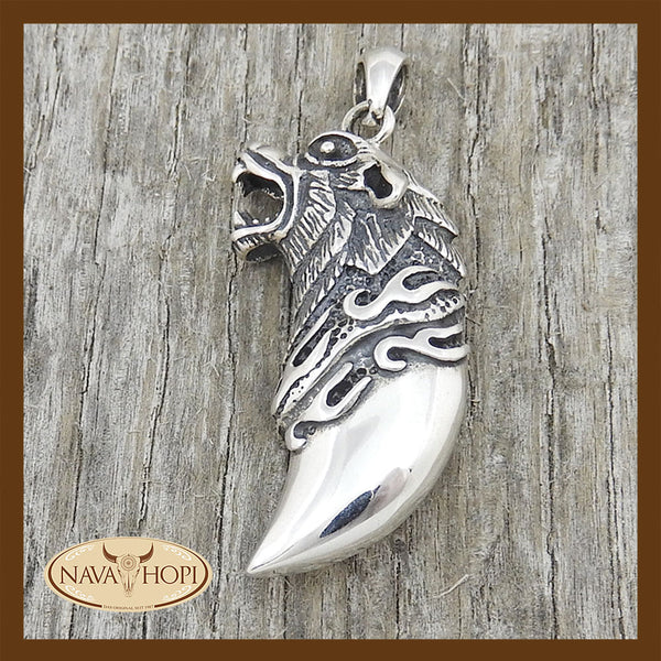 Anhänger Zahn mit Bärenkopf