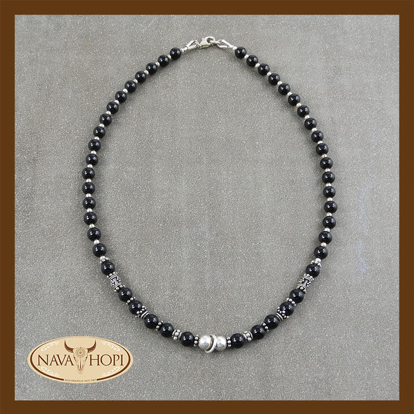 Kette Onyx mit Lilie