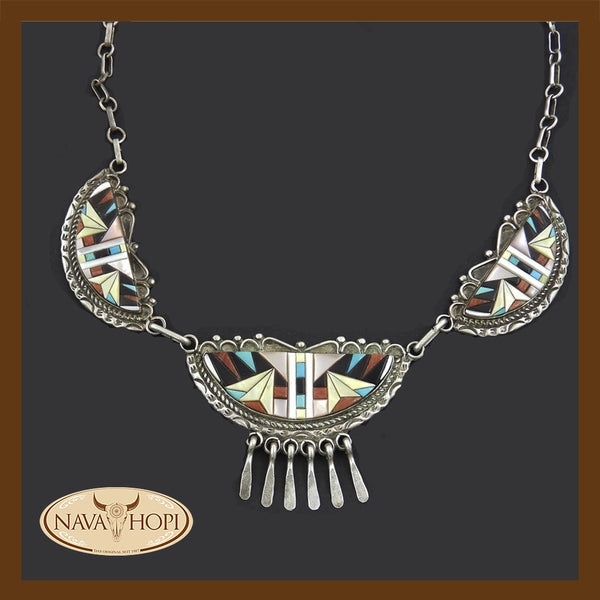 Zuni Set Collier mit Ohrsteckern