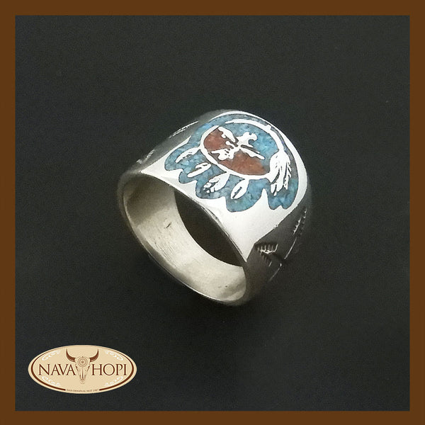 Ring Dreamcatcher mit Thunderbird