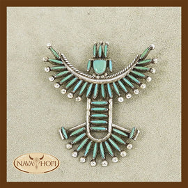 Zuni Anhänger und Brosche Thunderbird