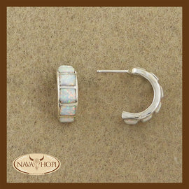 Ohrstecker Halbcreole Opal
