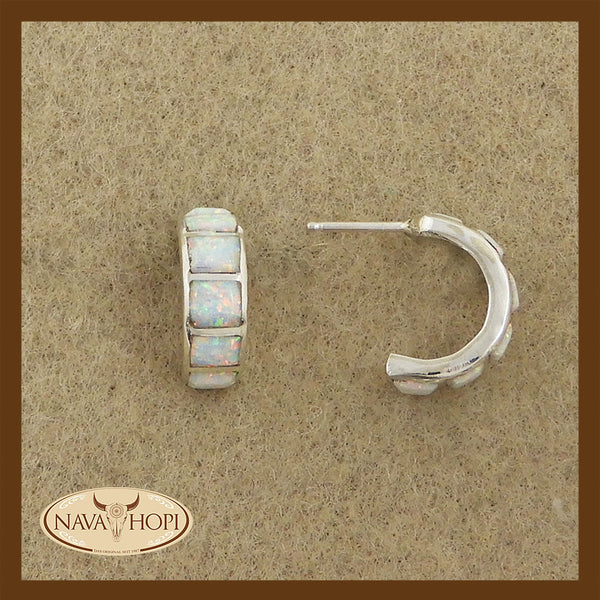 Ohrstecker Halbcreole Opal