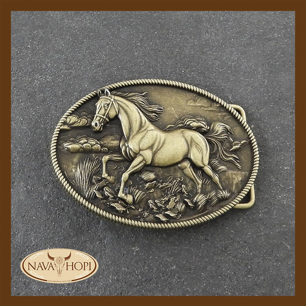 Gürtelschnalle Running Horse