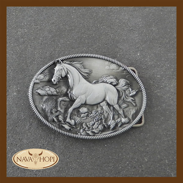 Gürtelschnalle Running Horse