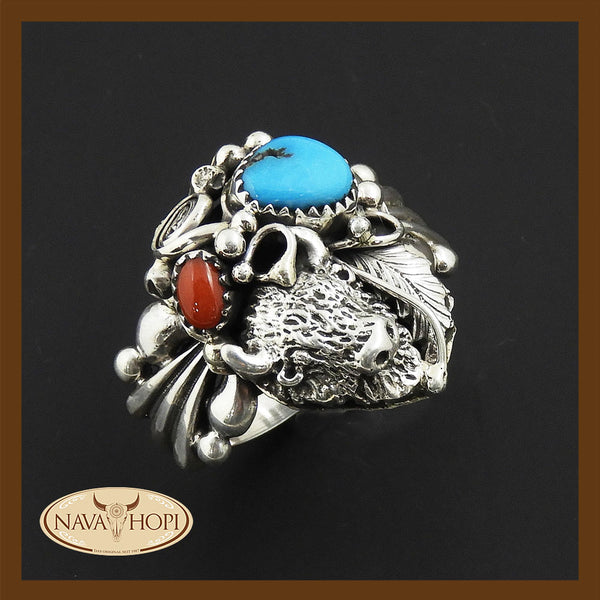 Navajo Herrenring Buffalo
