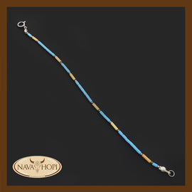 Armband Türkis und Bambus