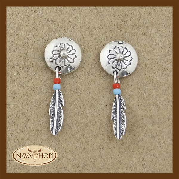 Ohrstecker Concha mit Feder