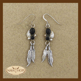 Navajo Ohrhänger Onyx