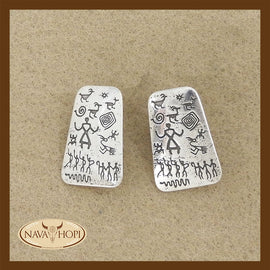 Navajo Ohrclip im Petroglyph Design