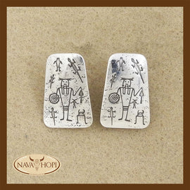 Navajo Ohrclip im Petroglyph Design