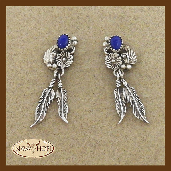 Navajo Ohrstecker Lapislazuli