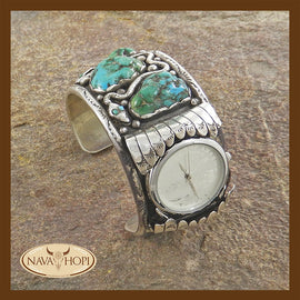 Navajo Herrenarmreif mit Uhr