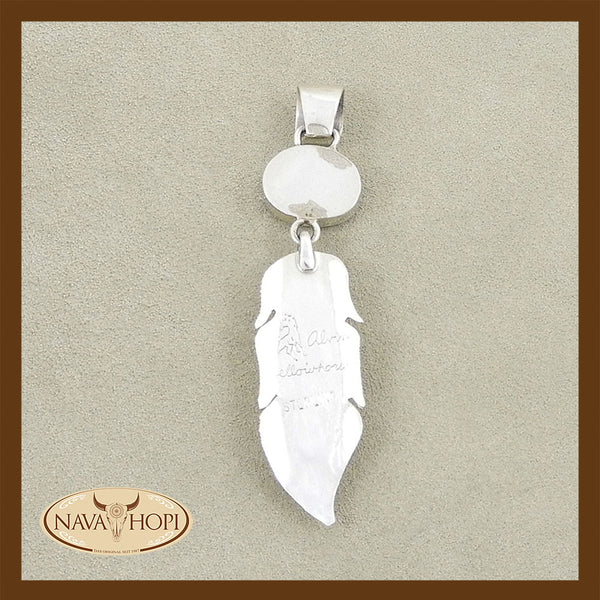 Navajo Anhänger Sunface mit Feder