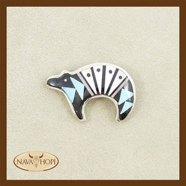 Zuni Anhänger und Brosche Bär