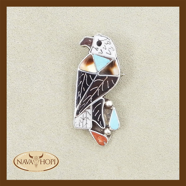 Zuni Anhänger und Brosche Eagle
