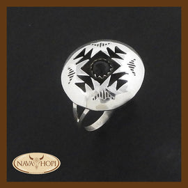 Navajo Damenring Onyx
