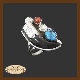 Navajo Damenring mit Dachskralle