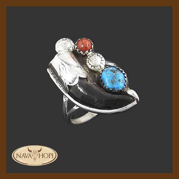 Navajo Damenring mit Dachskralle