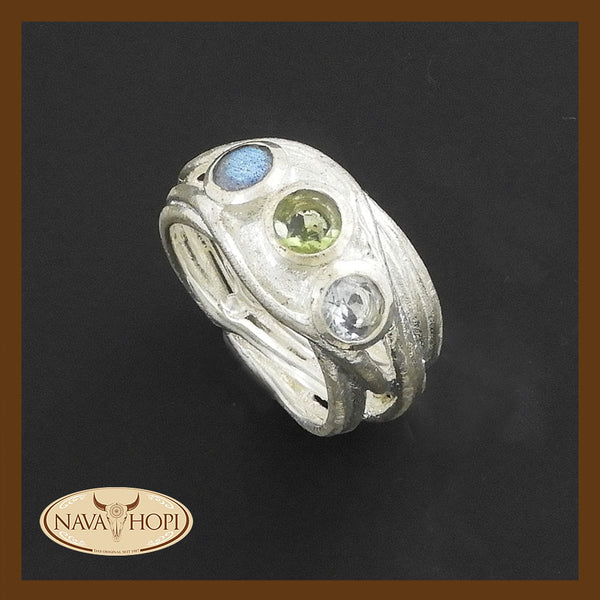 Silberring Blauer Topas