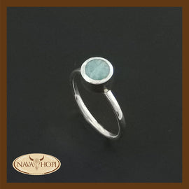 Silber Ring Amazonit