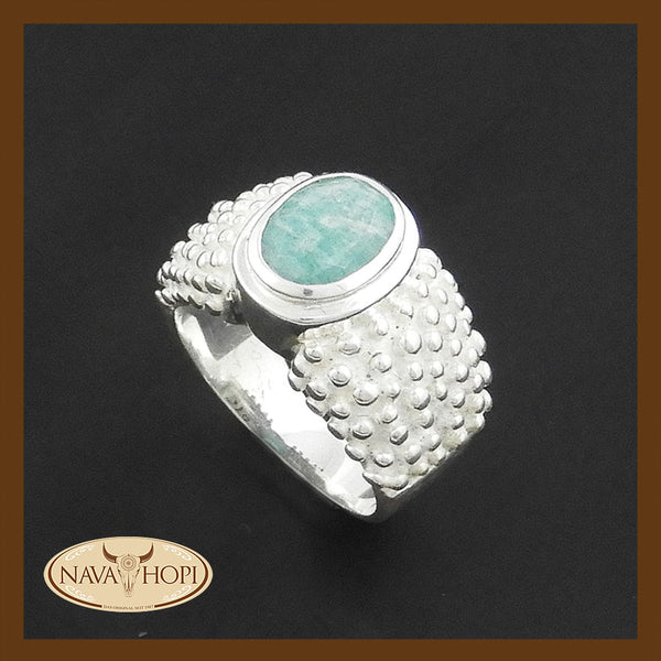 Silberring Amazonit