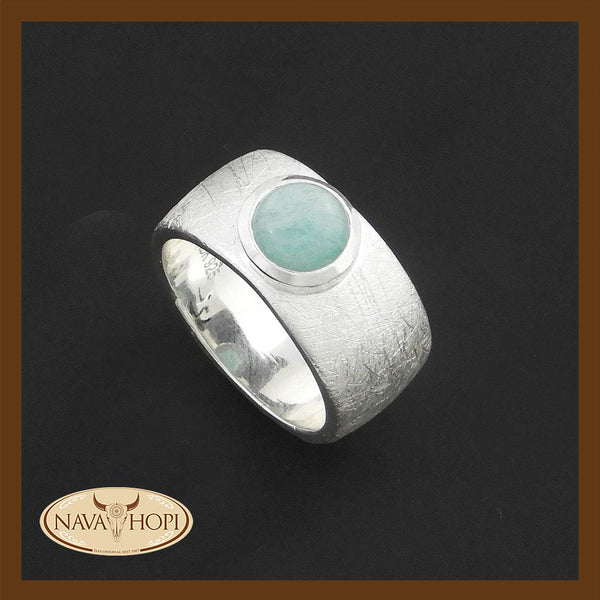 Silberring Amazonit