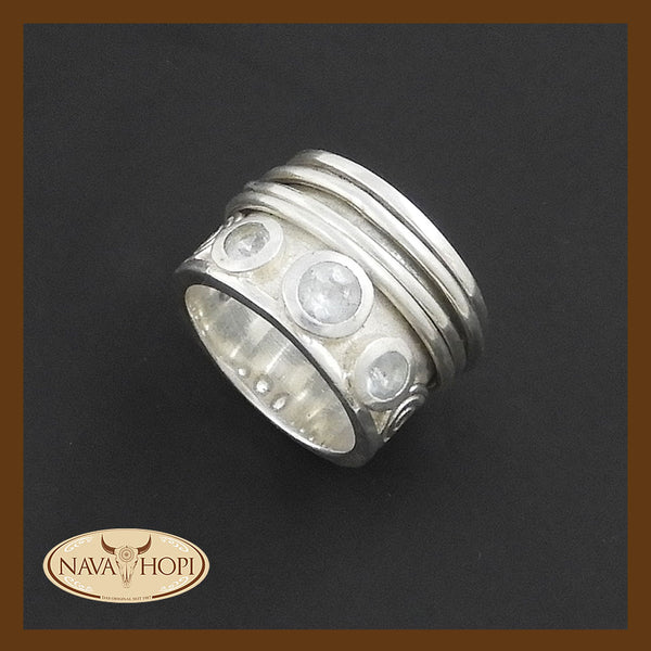 Silberring Blauer Topas