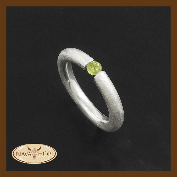 Silberring Peridot