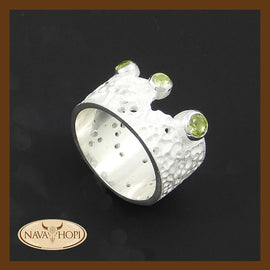 Silberring Peridot