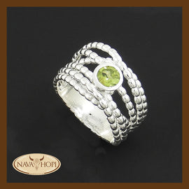 Silberring Peridot