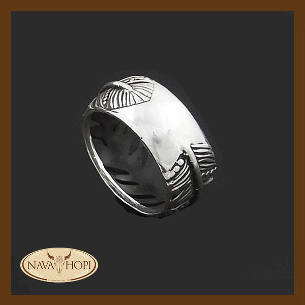 Silberrring Feder