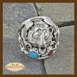 Navajo Herrenring Bär