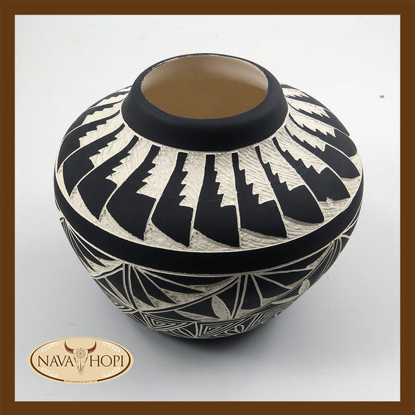 Indianische Vase Schwarz