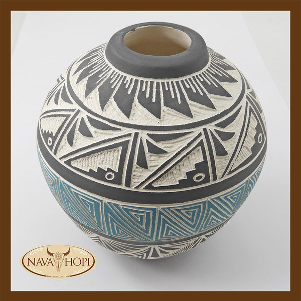 Indianer Vase Türkis